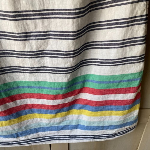 Tommy Hilfiger Preppy Nautical Striped Knee Length Linen Blend Dress S Lace Up - Picture 7 of 12