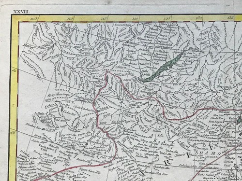 CHINA KOREA 1771 BONNE LATTRE LARGE ANTIQUE MAP OLD COLORS 18TH CENTURY - Picture 6 of 10