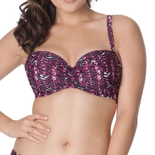 Curvy Kate Swimwear Instinct Padded Balcony Bikini Top Cherry/Berry CS2911 - Picture 1 of 2