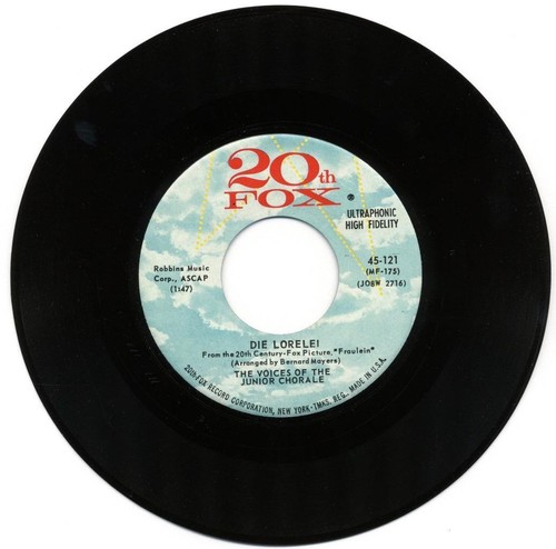 THE HARRY SIMEONE CHORALE - THE LITTLE DRUMMER BOY / DIE LORELEI - 45 RECORD - Picture 4 of 4