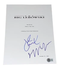 Jeff Bridges John Goodman Signed The Big Lebowski Movie Script Screenplay BAS C