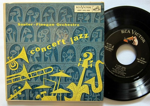 Rare ~ "Concert Jazz" Sauter-Finegan Orch. RCA Victor 45 triple EP JIM FLORA art - Picture 1 of 2