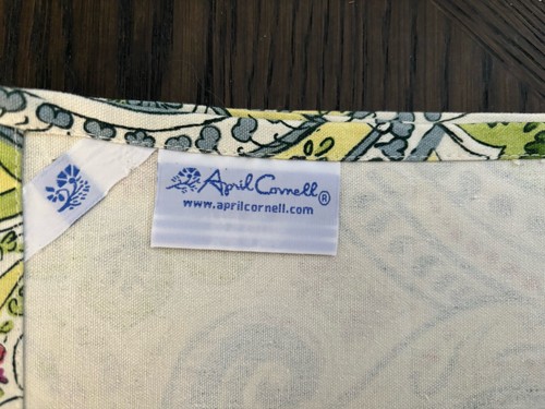 April Cornell Table Runner Floral Paisley Cotton 89 X 17” Green Yellow Blue Pink - Picture 7 of 15