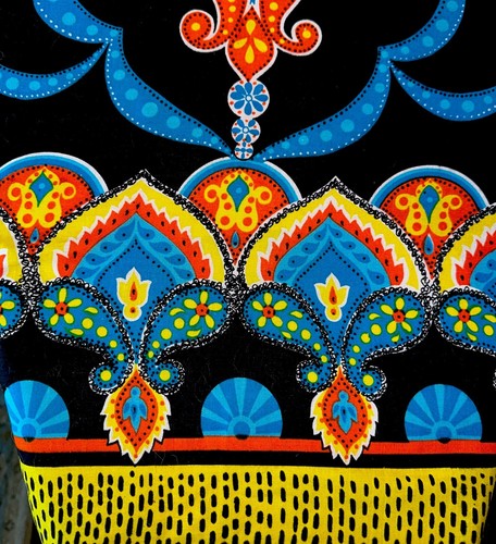 45x3yd Bohemian Paisley Blumendruck Baumwollstoff 8824 - Bild 2 von 12