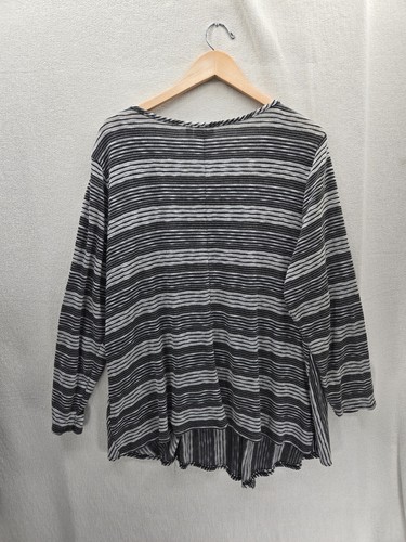Kim Rogers Curvy gestreifter grauer Pullover Sweater Größe-3X - Bild 2 von 7
