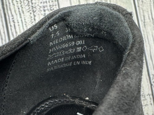 Hush Puppies Bounce Moyen Suede Slip On Comfort Flats Black Cushion Sz 7.5 - Picture 6 of 6