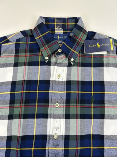 Camisa Polo Ralph Lauren Manga Larga Calce Clásico Rendimiento Franela Cuadros - Talla S - Imagen 2 de 2
