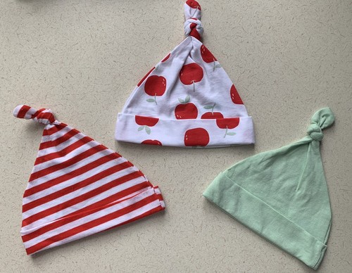 NEW Set of 3 Cute Baby Infant Beanie Knot Hat Cap Preemie, New Born, 3M, 6M, 9M - Picture 2 of 6