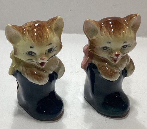 Vintage Kittens Salt And Pepper Set California Creations By Bradley Japan - Picture 2 of 8