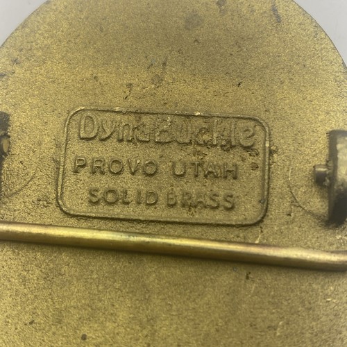 Vintage Blaw Knox Service School 1986 Belt Buckle Dynabuckle Brass - Picture 5 of 5