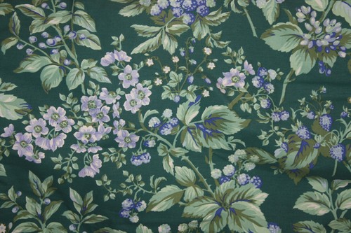 Laura Ashley Berry Bramble Green leaves & Blue flowers Standard Pillow Sham - Picture 3 of 5