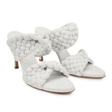 Womens High Slim Heels Sandals Open Toe Braided Strappy Shoes Slipper Summer