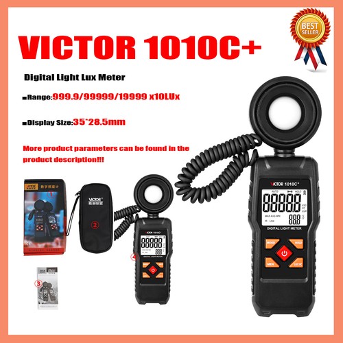 Medidor de luz digital VICTOR 1010C+ 1010D+ 1010E+ 1010DL medidor LUX - Imagen 2 de 7
