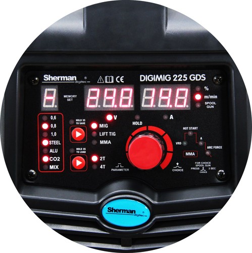 MIG/MAG SYNERGY 4in1 Inverter Welder 220AMP Welding machine MMA TIG SHERMAN 225 - Picture 7 of 10