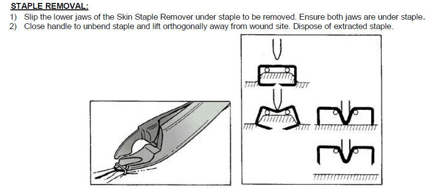 Skin Stapler & Staple Remover w/ Instructions-Sterile, 35W Human or Vet, Medline - Picture 8 of 9
