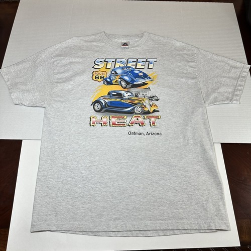 Vintage Historic Route 66 Hot Rod "Street Heat" T-Shirt Herren Größe 2XL Oatman, AZ - Bild 8 von 8