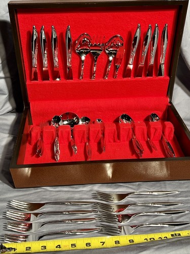 KENWOOD-Stainless Silver 36 Piece Set With Velvet Lined Wooden Silverware Box - Picture 17 of 22