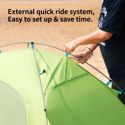 New Camping Tent Large Space Beach Tents Ultralight Quick Set 2 Person Outdoor - Picture 5 of 26