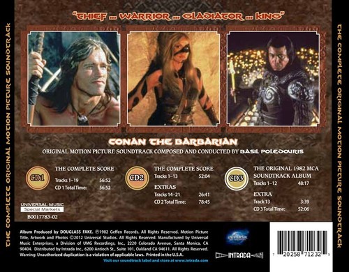 CONAN LE BARBARE (CONAN THE BARBARIAN) MUSIQUE DE FILM - BASIL POLEDOURIS (3 CD) - Bild 2 von 3