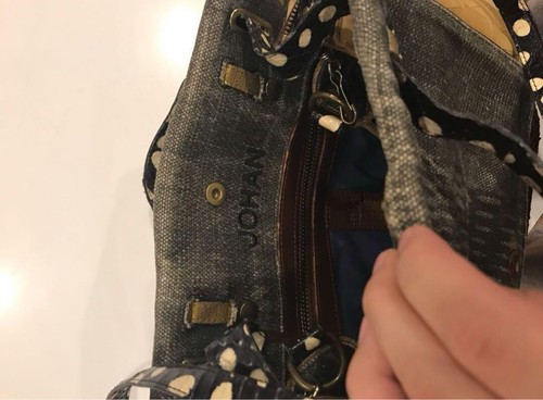 Borsa a tracolla Jerome Dreyfuss Johan borsa pelle tela USATA buone condizioni JPN! - Foto 2 di 3