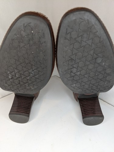 Botines de tacón de cuero Clarks Artisan Collection para mujer talla 6,5 forro floral - Imagen 7 de 11