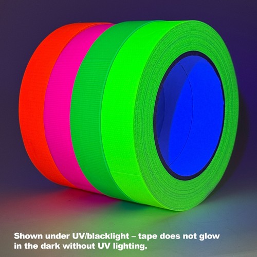 Fluorescent UV Blacklight Cloth Tape Dayglo - Hula Hoop, Stage, Party Decor, DIY - Picture 15 of 15