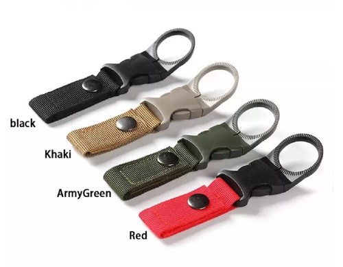 4er Pack Flaschenschnallenclips - Karabiner Trinkflaschenhalter für Gürtel & Rucksack - Bild 4 von 9