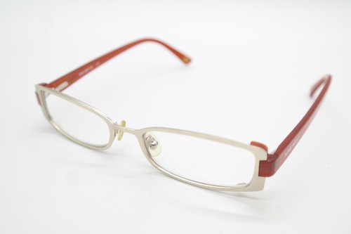 Vintage Nine West 384 Gold Braun Angular Sunglasses Frame Eyeglasses NOS - Picture 3 of 6
