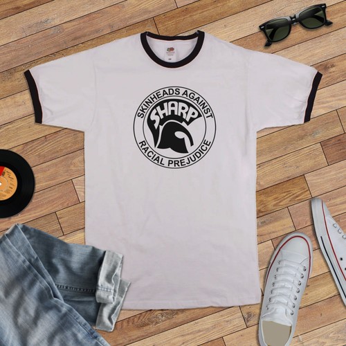 SHARP - RINGER T-SHIRT (FOL Marke SKINHEADS AGAINST RACIAL VORURTEIL Ska SKIN) - Bild 1 von 7