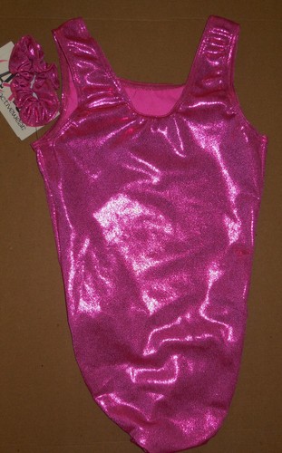 Axis Gymnastic Leotard Foil Black o Cerise w / Scrunchie Adult / Child Sze mayores de 20 años - Imagen 7 de 7