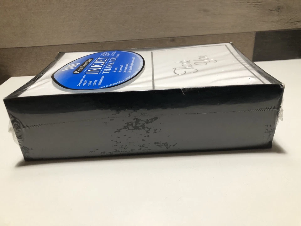 NOVOS Cartões Selados Gartner "Obrigado" - 100 unidades P - Prata no Branco 4,5"x5,5" - Imagem 4 de 4