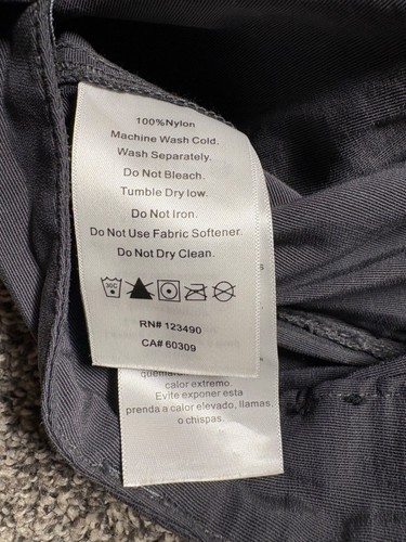 Blackhawk Cargo Pants Mens 38x34 Gray Straight Leg 100% Nylon Outdoor Trouser * - Picture 9 of 12