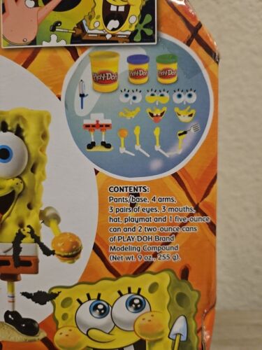 NUOVO SIGILLATO 2008 SpongeBob Squarepants Play Doh Set Accessori Nickelodeon - Foto 3 di 7