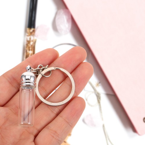 Schlüsselanhänger Glasflasche Mutter Papa ästhetisch süß Keychains für Rucksäcke - Bild 4 von 12
