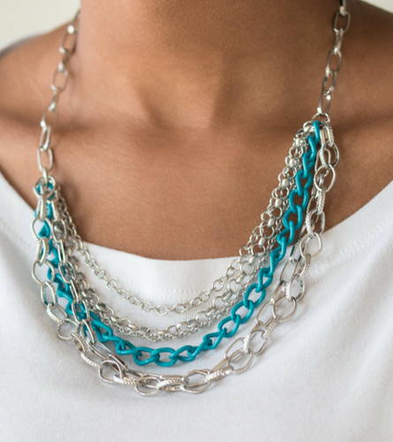 Paparazzi Necklace - Color Bomb - Blue - Picture 1 of 7