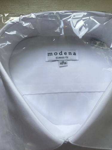 Modena Men’s Long Sleeve Dress Shirt 19 34/35 - Picture 2 of 15