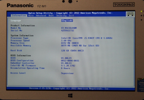 Brand New Old Stock Panasonic FZ-M1 ToughPad FZ-M1CEDJXBM Tablet Computer - Picture 3 of 10