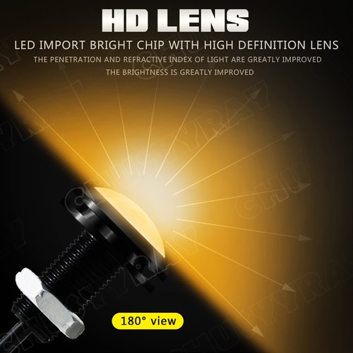 Super Bright Xenon Amber LED Eagle Eye Lamps For Parking Fog or Backup Lights - Picture 6 of 12