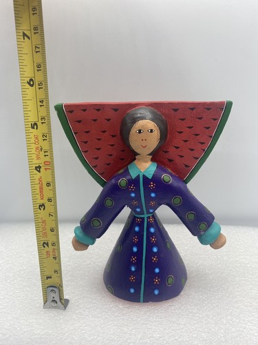 JACOBO y MARIA ANGELES Oaxaca Mexico FOLK ART WOOD CARVING Angel Watermelon 2003 - Picture 17 of 24