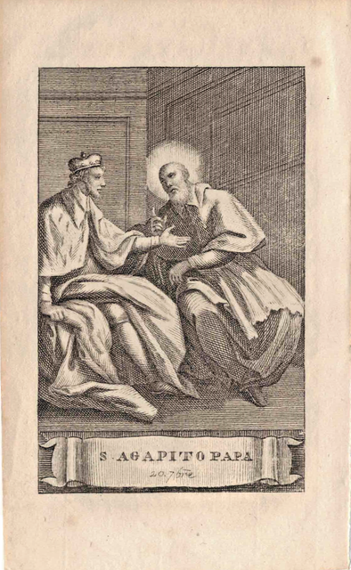 Santo AGAPITO PAPA - Incisione in Rame Originale Santino Papa Firenze 1819 Santo AGAPITO PAPA - Incisione in Rame Originale Santino Papa Firenze 1819