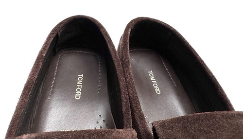 Tom Ford Slippers Loafers Tasseled Suede Leather Moccasin Size 40 - Picture 11 of 14