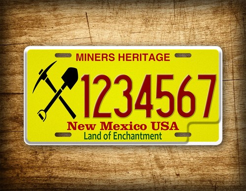 Personalized New Mexico Miners Heritage License Plate ANY TEXT 6x12 Custom - Picture 2 of 6