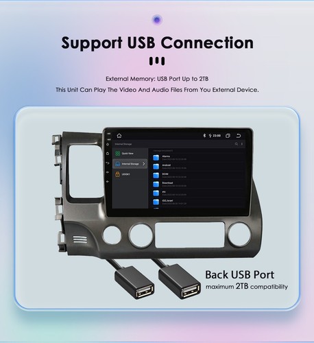 For HONDA CIVIC 2013-17 8Core Android 13 2+32GB Car Radio GPS Multimedia Player - Picture 16 of 18