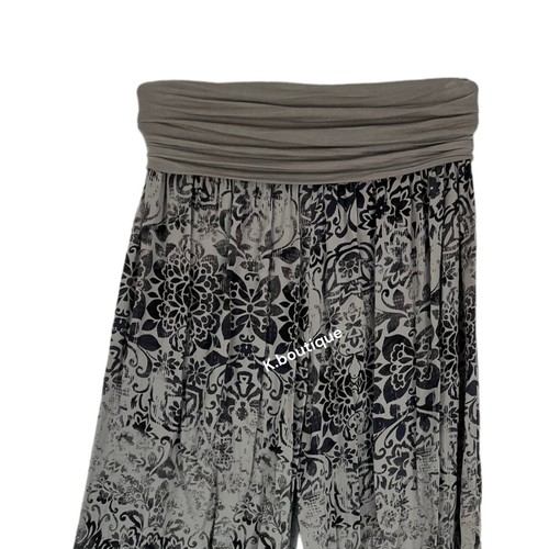 Damas Mujeres Italiano Lagenlook Estampado Floral Viscosa Boho Harén Ali Baba Pantalones - Imagen 37 de 96