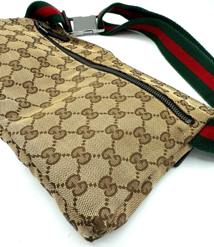 Gucci GG Canvas Sherry Line Body bag Waist bag Authentic - Picture 3 of 19