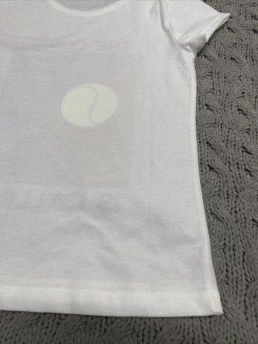Sketchers Sport Tennis The Court Is Calling Girls Size Small White T Shirt Logo - Picture 7 of 11