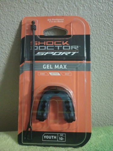 Shock Doctor Youth Gel Max Mouth Guard - Black/Blue - Age 10 and Under - Picture 2 of 3