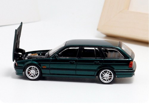 Car Model Toy Collection Mortal 1/64 Scale BMW E34 Touring Green Diecast - Picture 8 of 11
