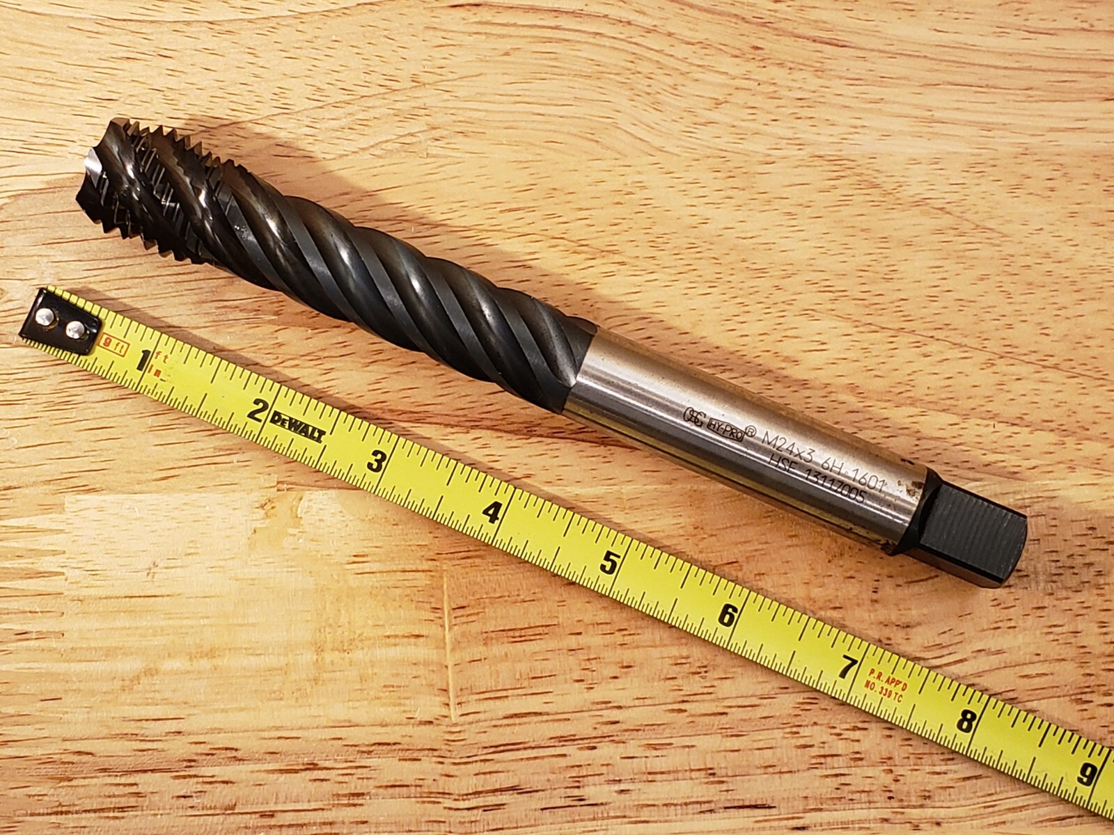 M24 x 3.0 Spiral Flute Plug Tap, 6H OSG HyPro Professionally