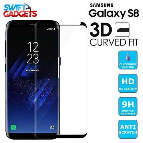 For Samsung Galaxy S8 S9 Plus S7 Edge Full Cover Tempered Glass Screen Protector - Picture 9 of 17